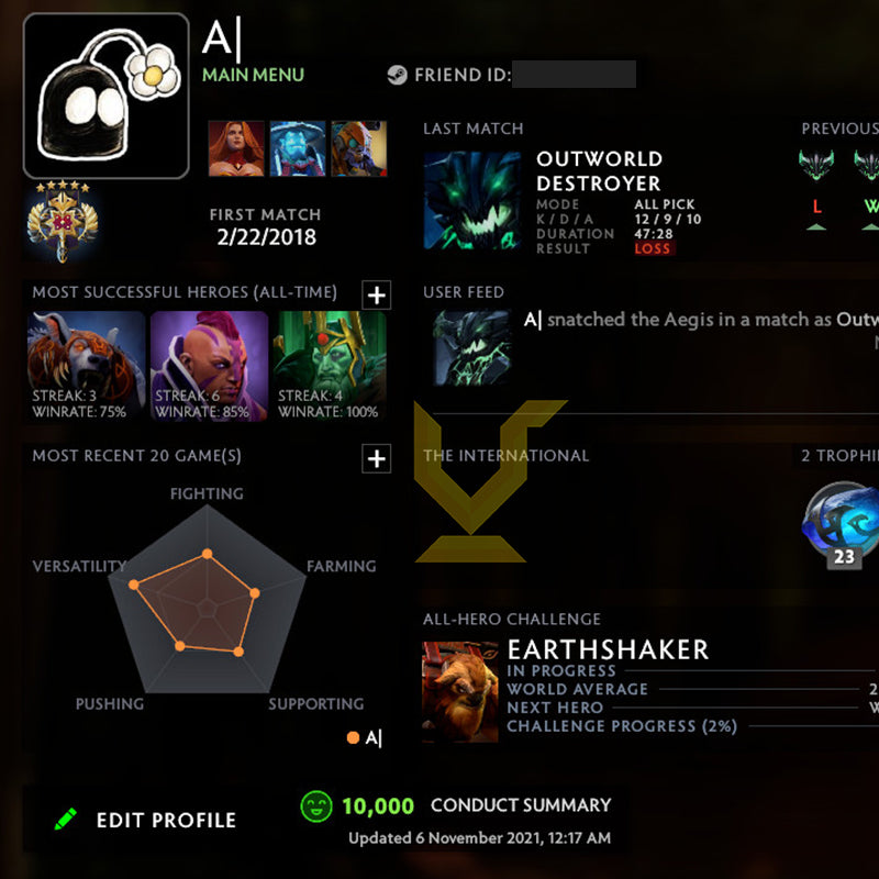 Legend V | MMR: 3630 - Behavior: 10000