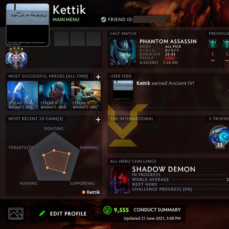 Ancient IV | MMR: 4350 - Behavior: 9555