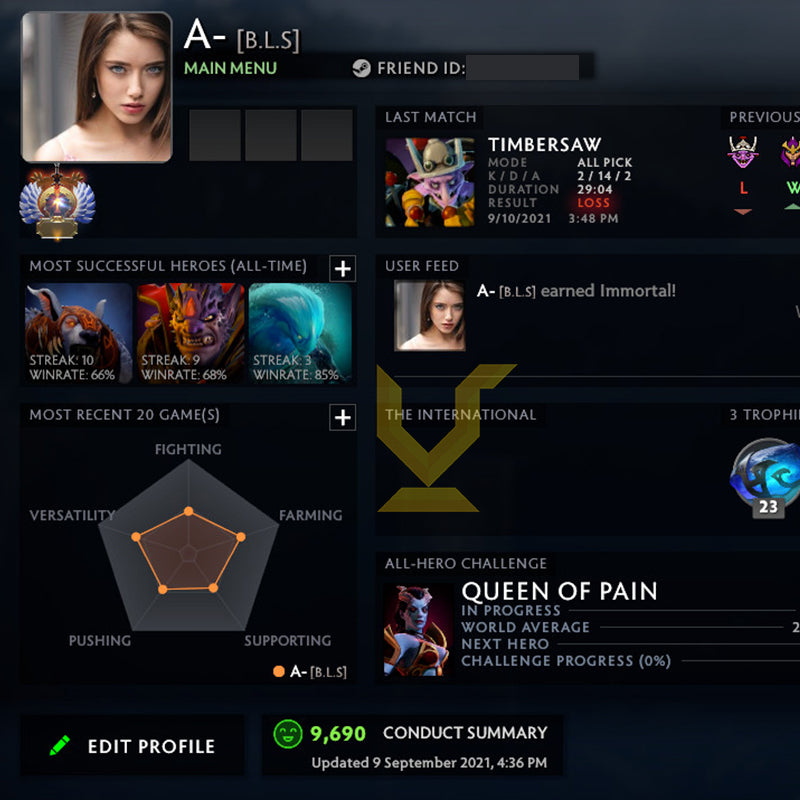 Immortel | MMR : 5880 - Comportement : 9690