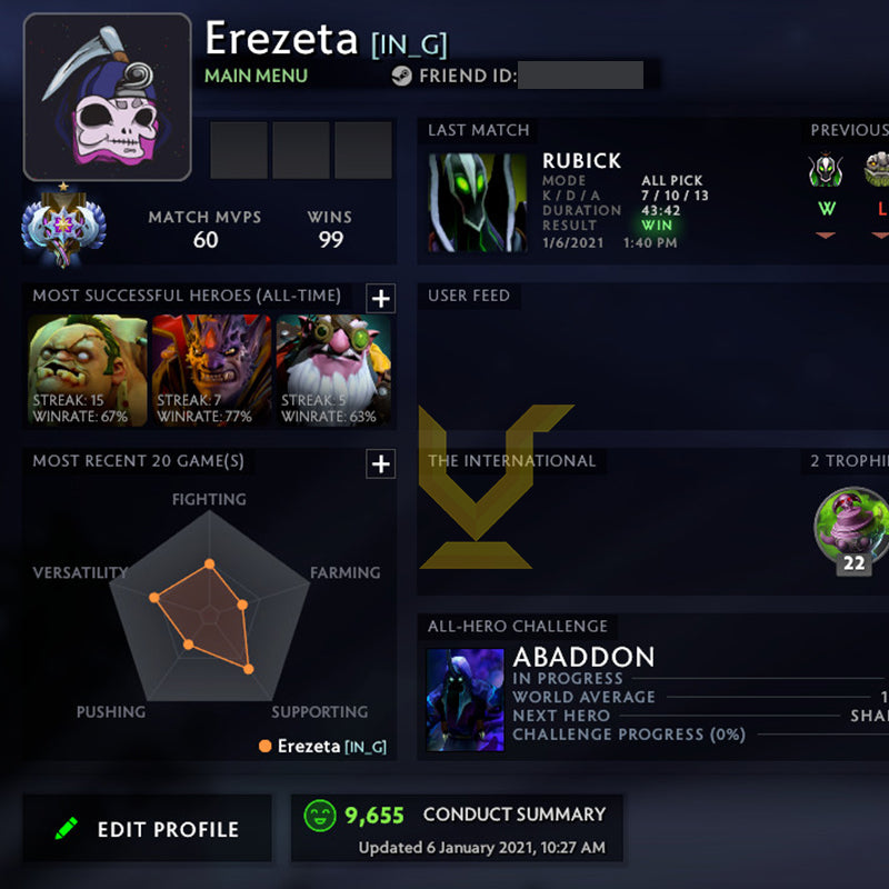 Ancient I | MMR: 3900 - Behavior: 9665