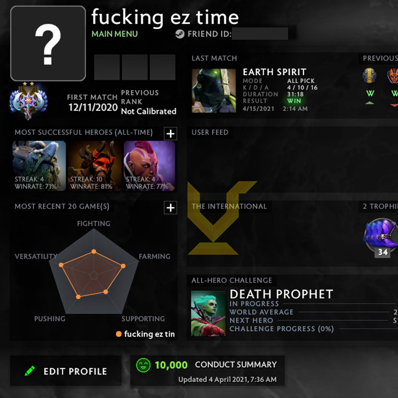 Ancient II | MMR: 4050 - Behavior: 10000