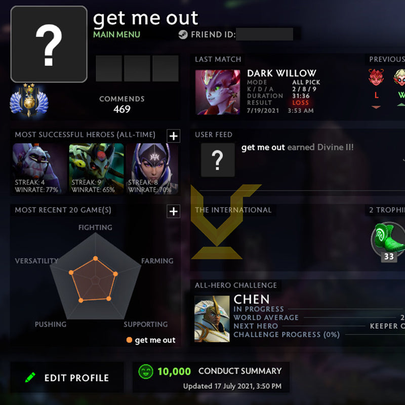 Divine II | MMR: 4730 - Behavior: 10000