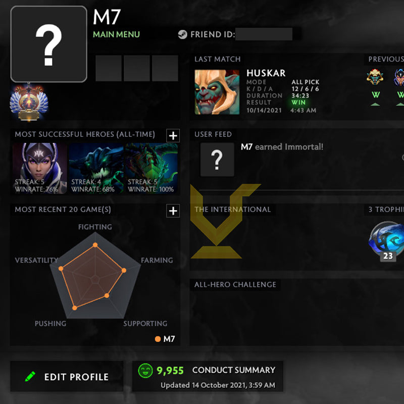 Immortel | MMR : 6130 - Comportement : 9955