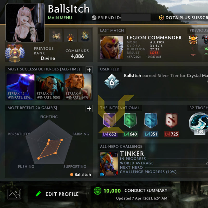 Immortel | MMR : 6150 - Comportement : 10000