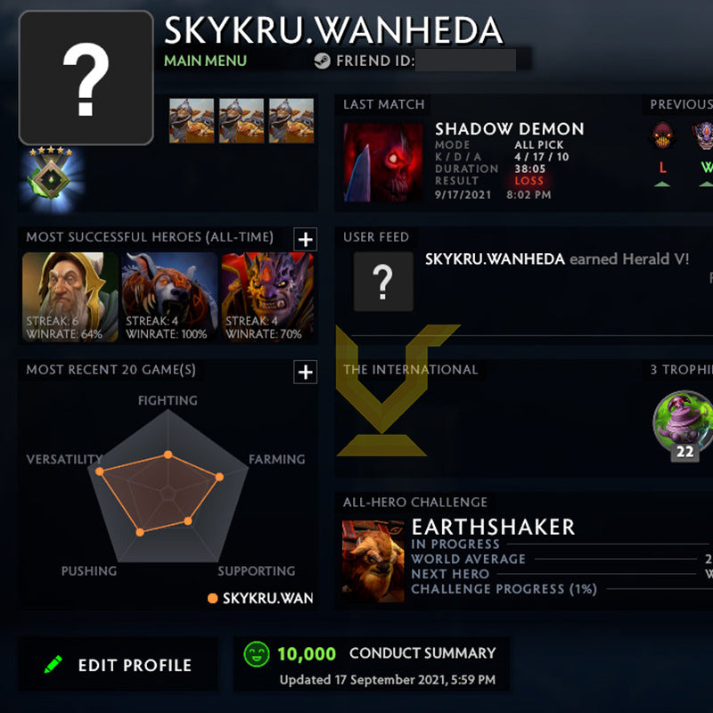 Héraut V | MMR : 630 - Comportement : 10000