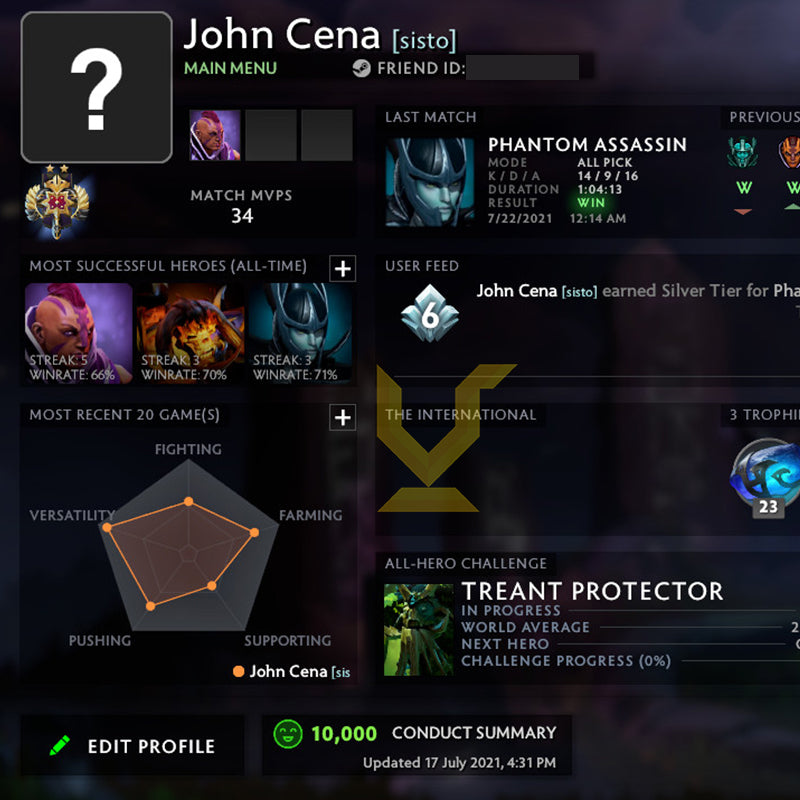 Légende II | MMR : 3380 - Comportement : 10000