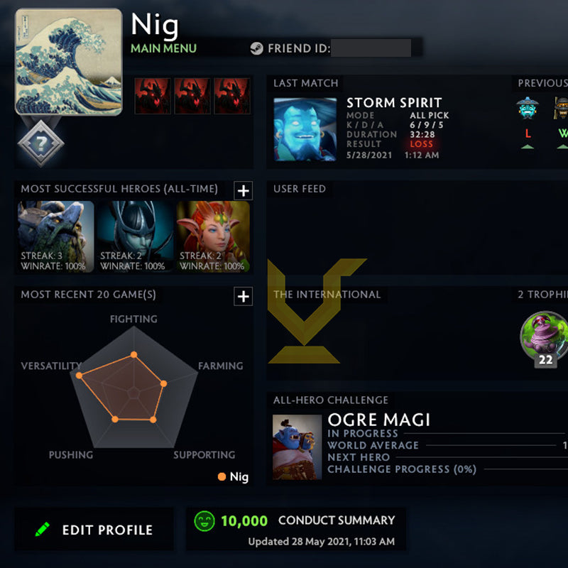 Not Calibrated | MMR: TBD - Behavior: 10000