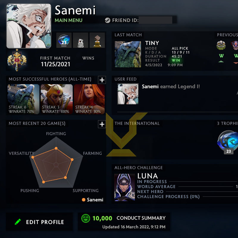 Legend I | MMR: 3110 - Behavior: 10000