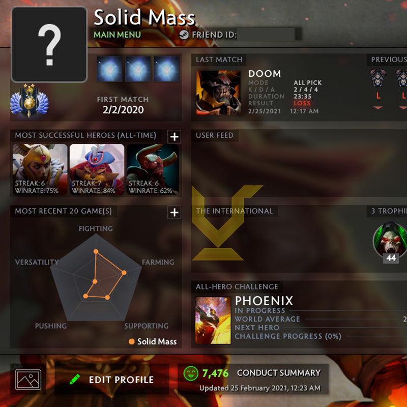 Divin II | MMR : 4800 - Comportement : 7476