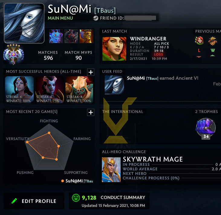 Ancient V | MMR : 4470 - Behavior : 9128