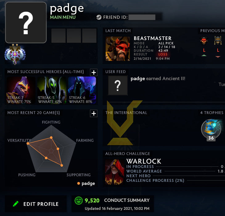 Ancient II | MMR : 4090 - Behavior : 9520