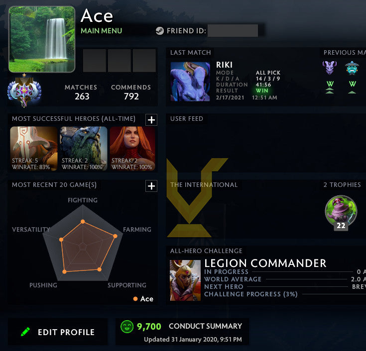 Ancient I | MMR : 4000 - Behavior : 9700