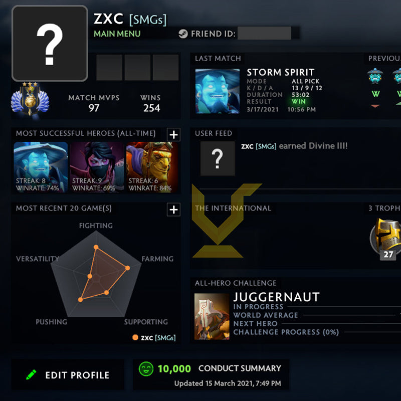 Divine III | MMR: 5100 - Behavior: 10000