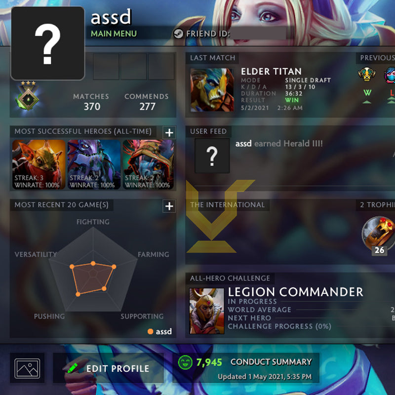 Herald III | MMR: 430 - Behavior: 7945