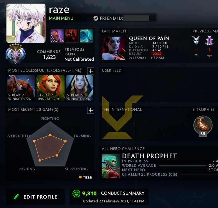 Ancient V | MMR: 4340 - Behavior: 9810