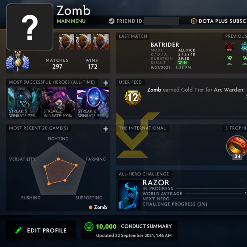 Divin II | MMR : 4890 - Comportement : 10000