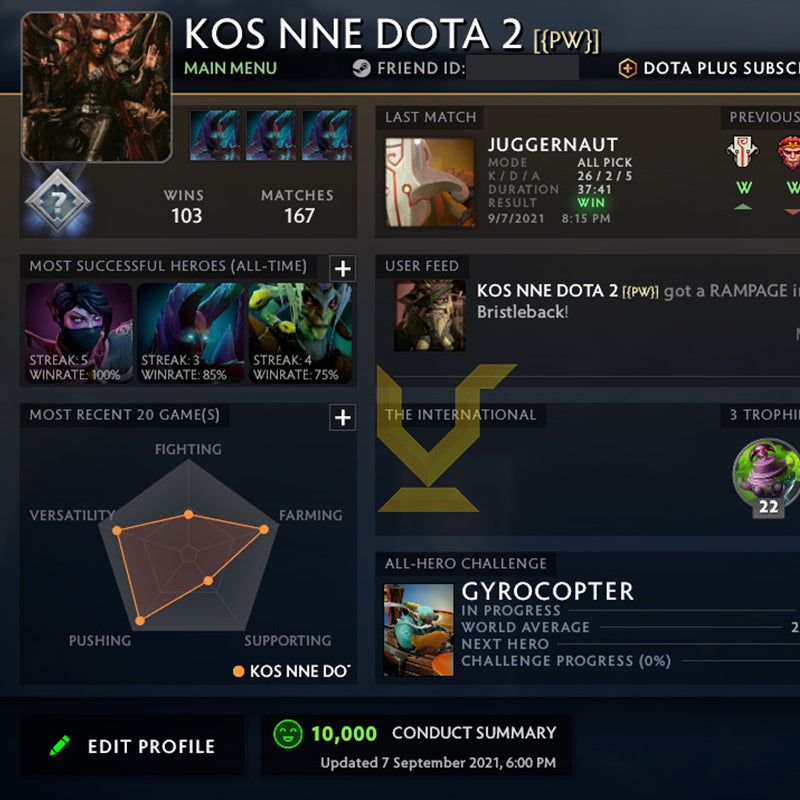 Not Calibrated | MMR: TBD - Behavior: 10000