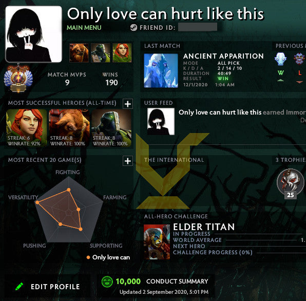 Immortel | MMR : 5810 - Comportement : 10000