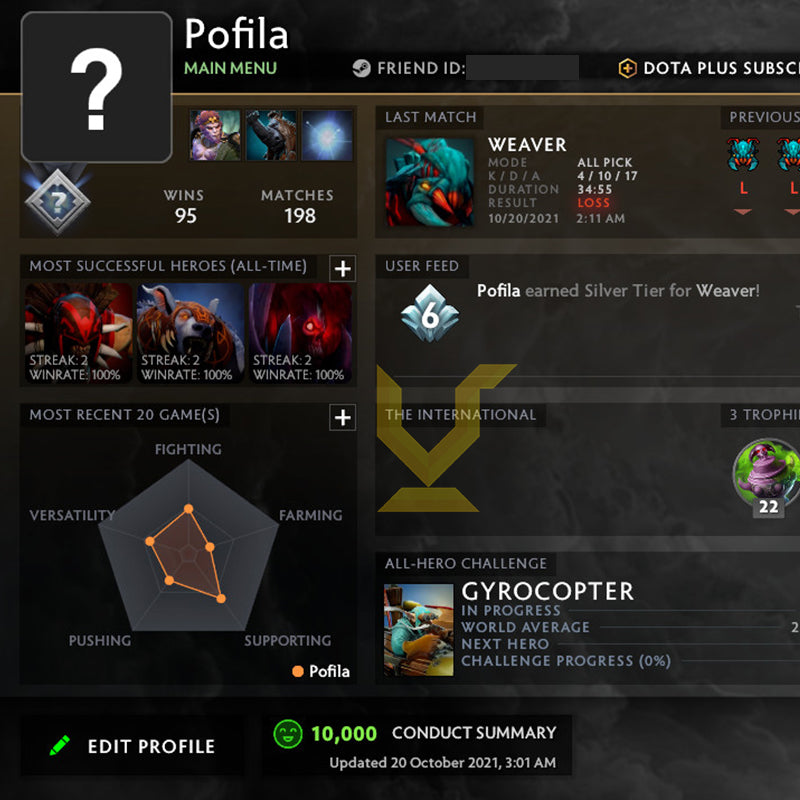 Not Calibrated | MMR: TBD - Behavior: 10000