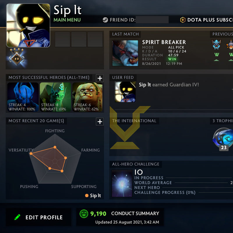 Guardian IV | MMR: 1390 - Behavior: 9190