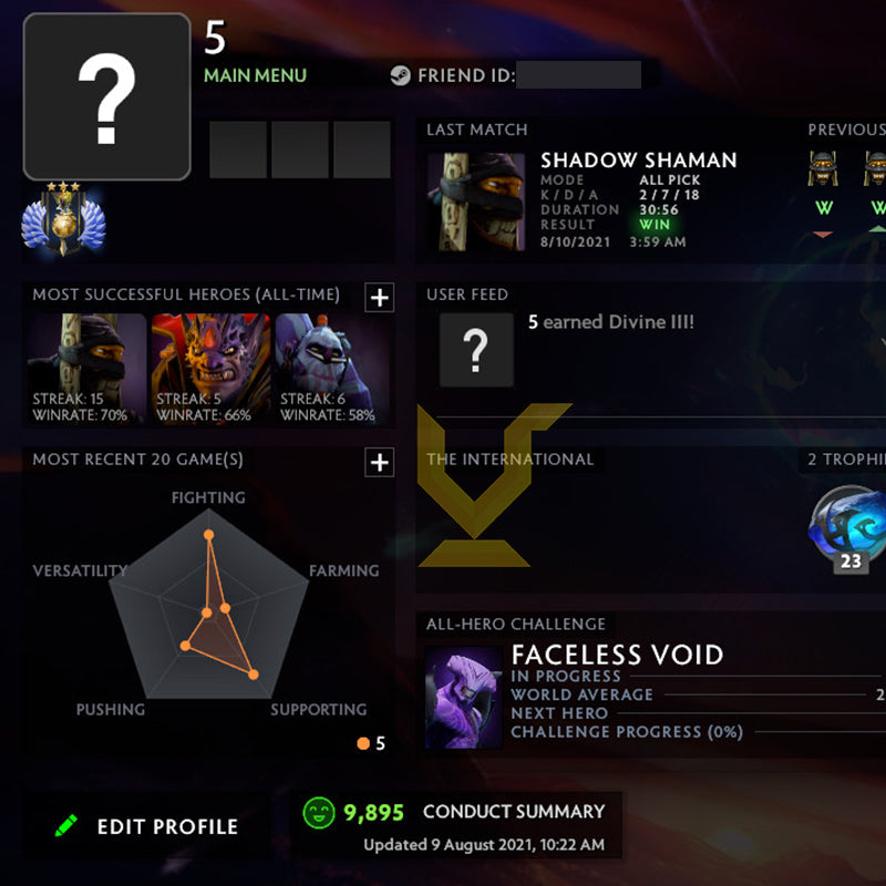 Divine III | MMR: 5200 - Behavior: 9895