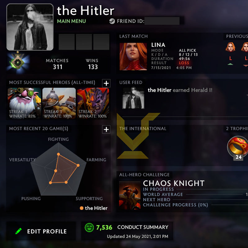 Héraut I | MMR : 70 - Comportement : 7536