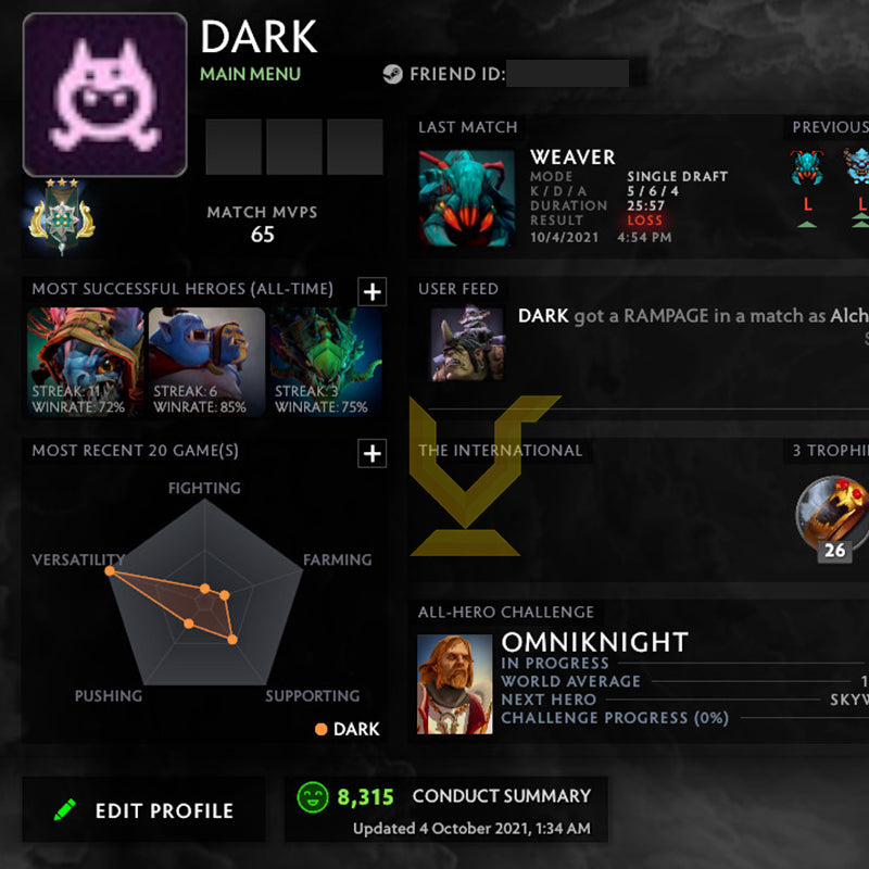 Archon III | MMR: 2540 - Behavior: 8315