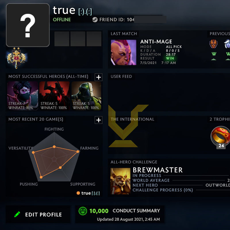 Legend II | MMR: 3280 - Behavior: 10000