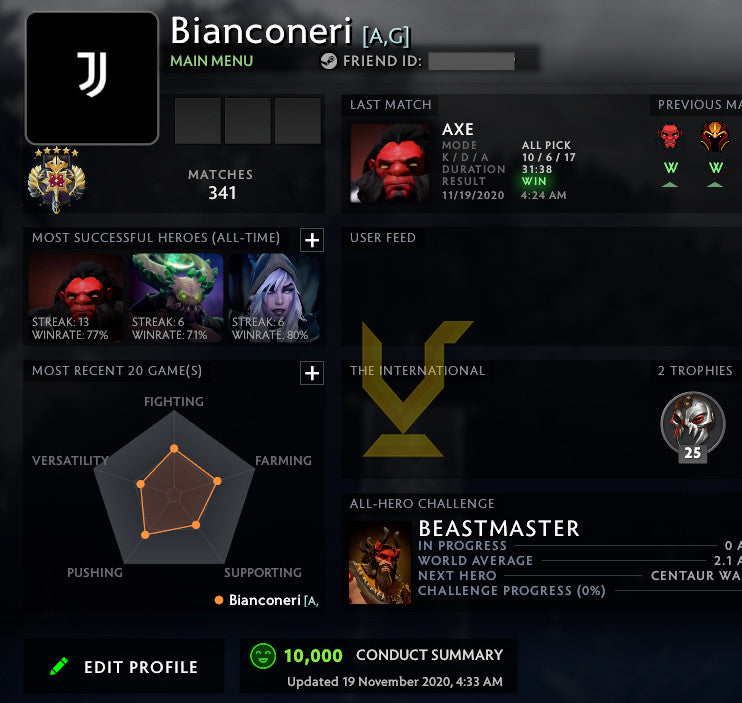 Legend V | MMR : 3760 - Behavior : 10000