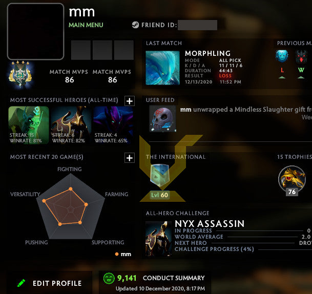 Archon IV | MMR : 2710 - Behavior : 9100