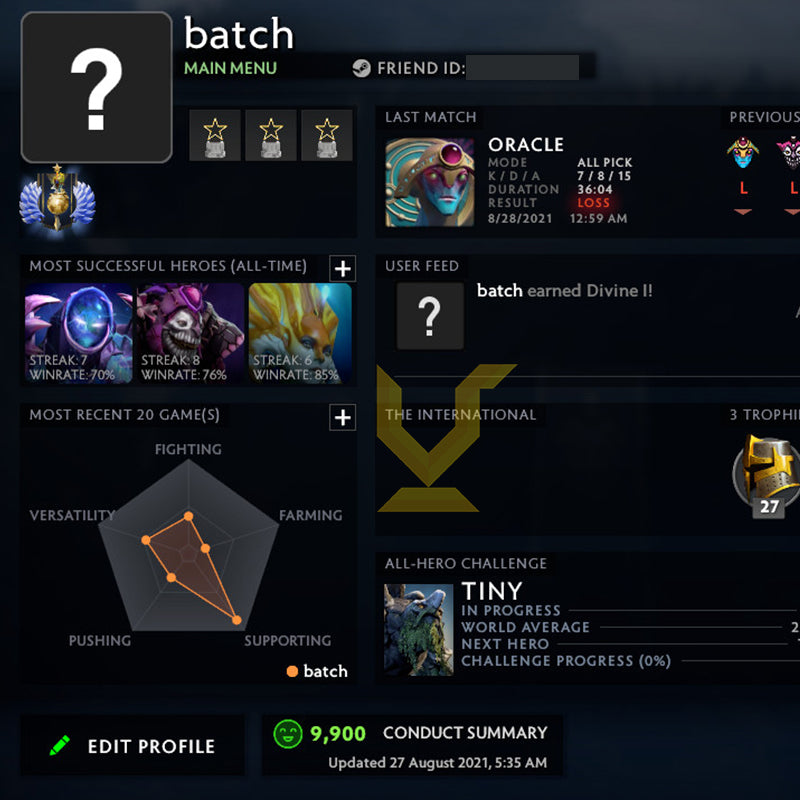 Divin I | MMR : 4710 - Comportement : 9900