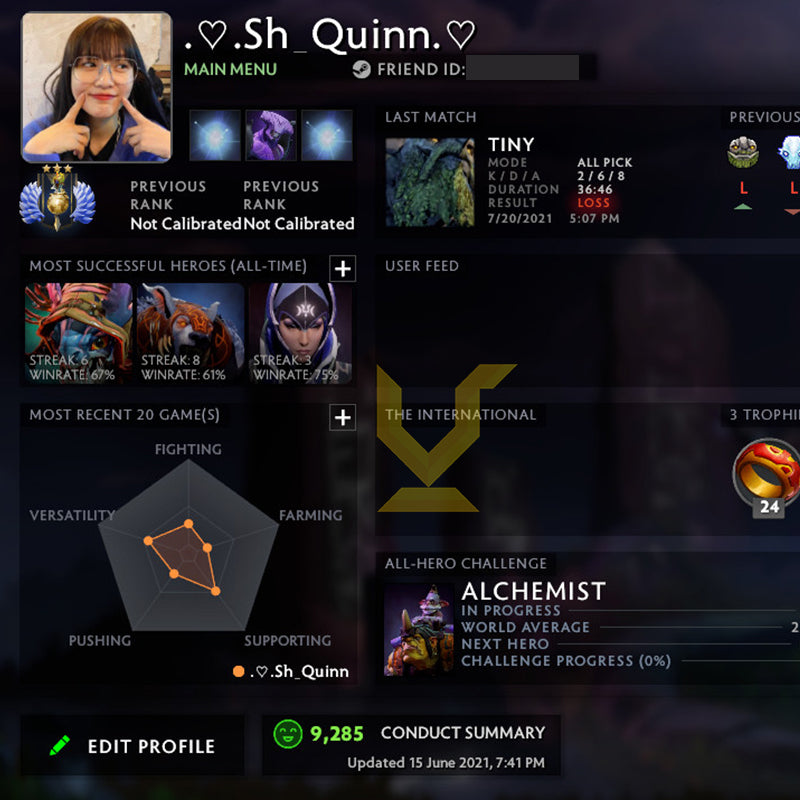 Divine III | MMR: 4890 - Behavior: 9285