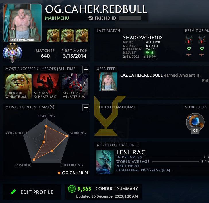 Ancient II | MMR : 4140 - Behavior : 10000