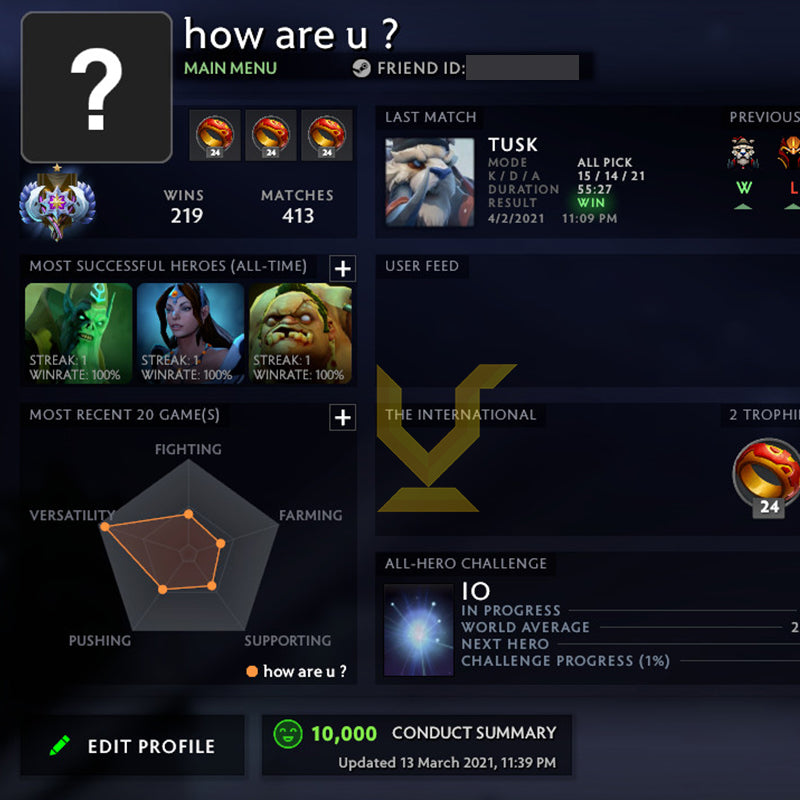 Ancient I | MMR: 3770 - Behavior: 10000