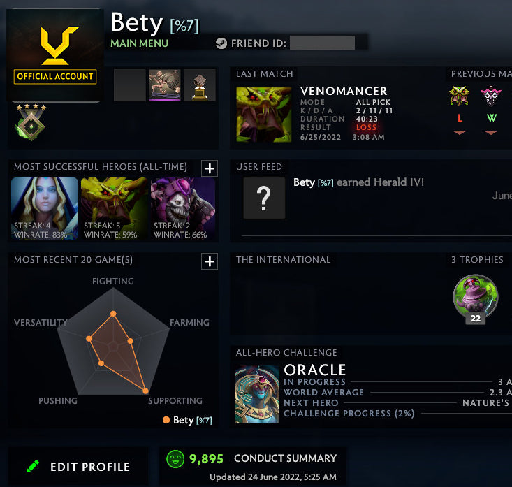 Herald IV | MMR: 590 - Behavior: 9895