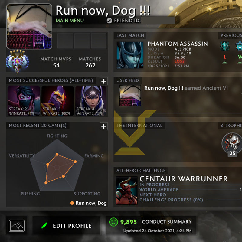 Ancient V | MMR: 4500 - Behavior: 9895