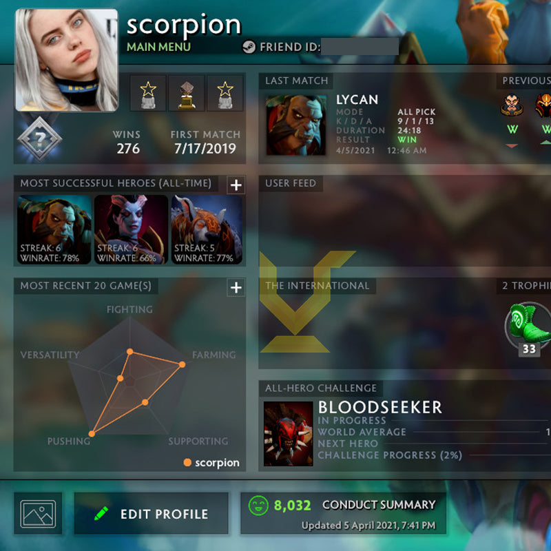 Not Calibrated | MMR: TBD - Behavior: 8032