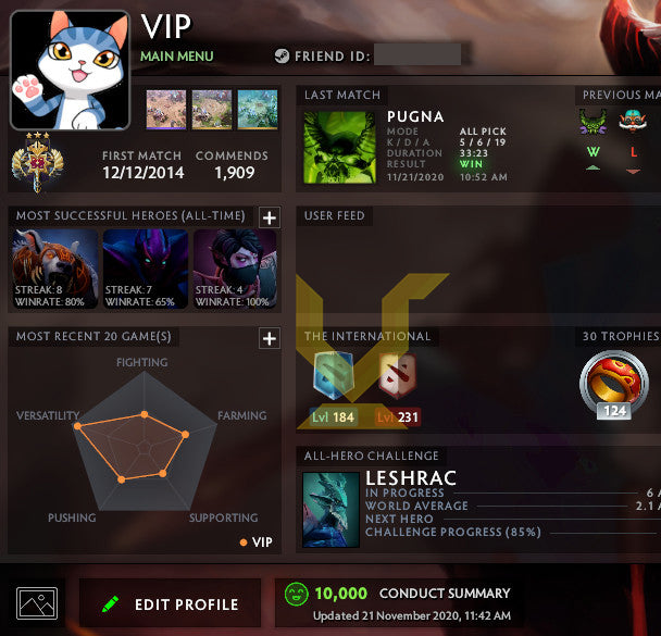 Légende III | MMR : 3350 - Comportement : 10000