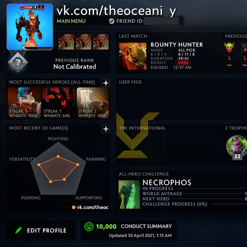 Not Calibrated | MMR: TBD - Behavior: 10000