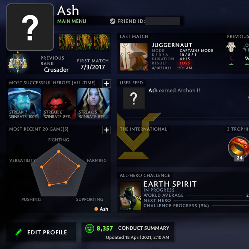 Archon I | MMR: 2370 - Behavior: 8357