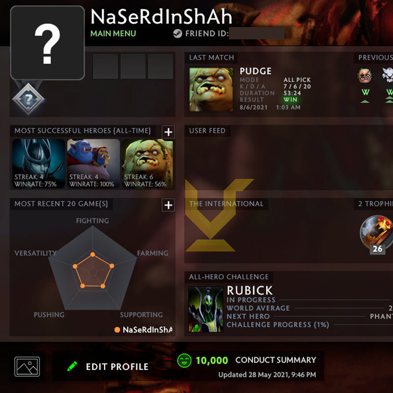 Not Calibrated | MMR: TBD - Behavior: 10000