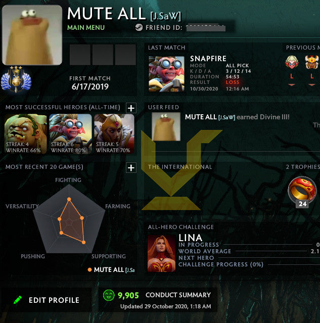 Divin III | MMR : 5100 - Comportement : 9705