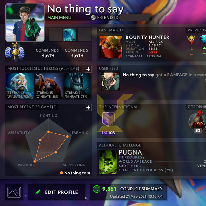 Divin II | MMR : 4850 - Comportement : 9861