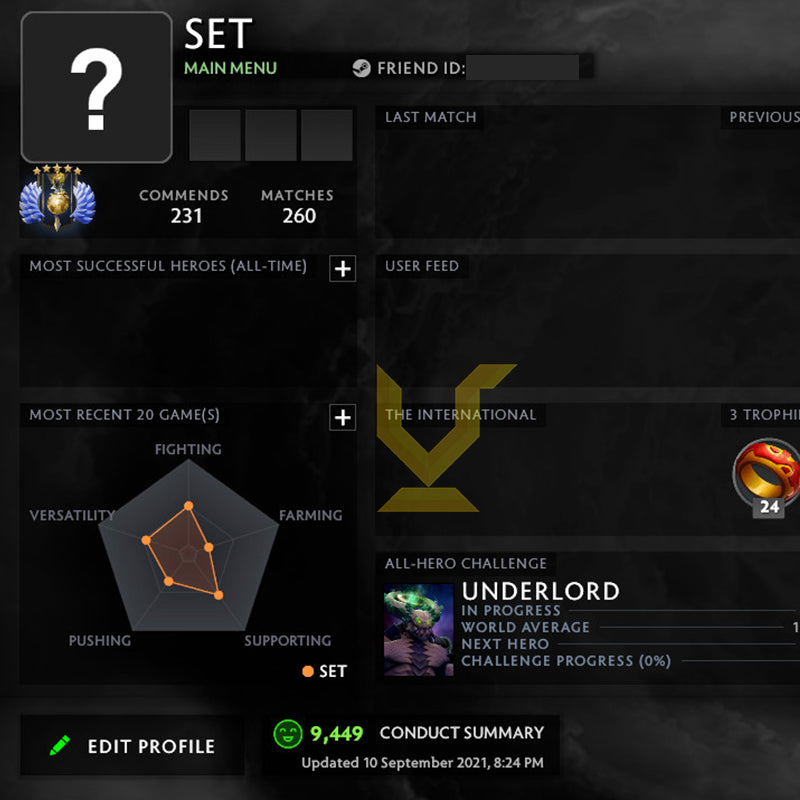 Divin V | MMR : 5400 - Comportement : 9449