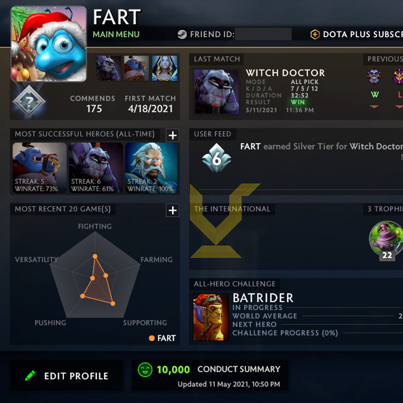 Not Calibrated | MMR: TBD - Behavior: 10000