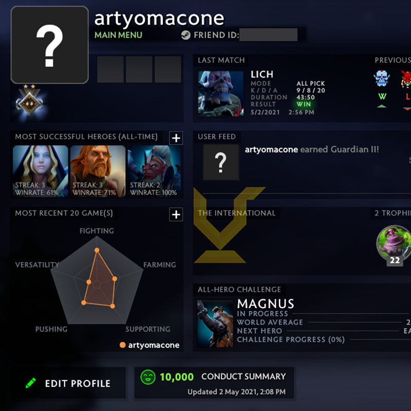 Guardian II | MMR: 1040 - Behavior: 10000