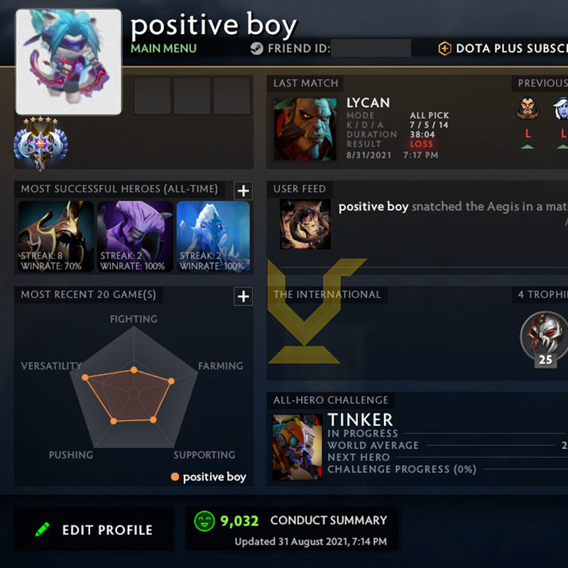 Ancient V | MMR: 4350 - Behavior: 9032