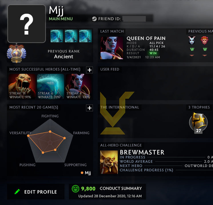 Immortel | MMR : 6350 - Comportement : 9800