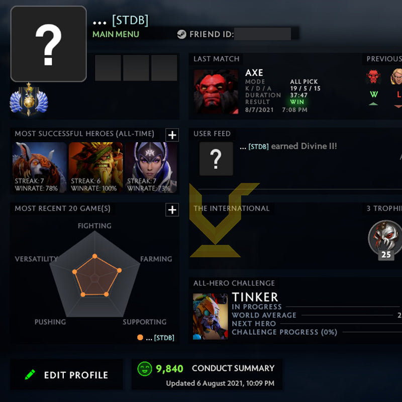 Divine I | MMR: 4700 - Behavior: 9840