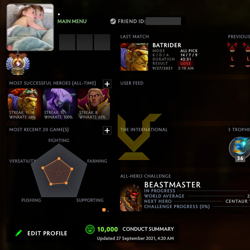 Immortel | MMR : 7360 - Comportement : 10000